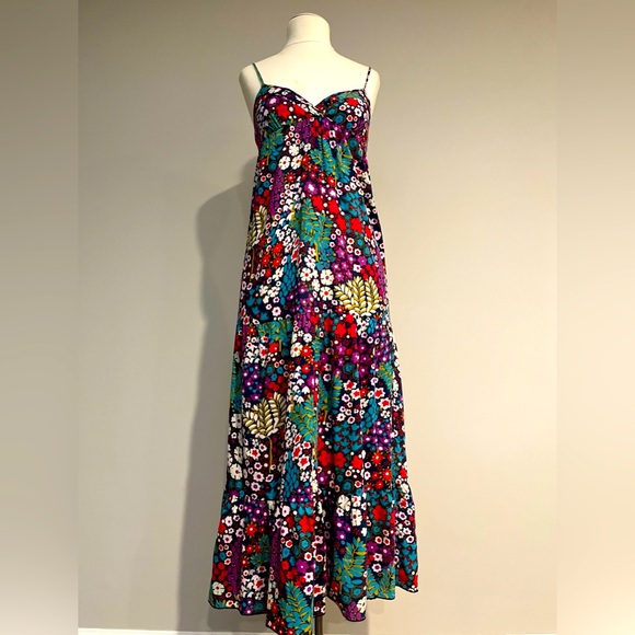 FOEVER 21 FLORAL PRINT MAXI DRESS WITH ADJUSTABLE STRAPS - Picture 6 of 8